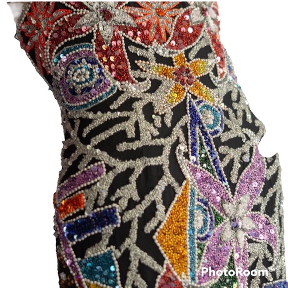Vintage embellished beaded dress - Picture 5 of 12